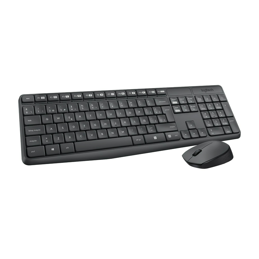 Combo Teclado y Mouse Logitech Mk235 Inalámbrico Negro