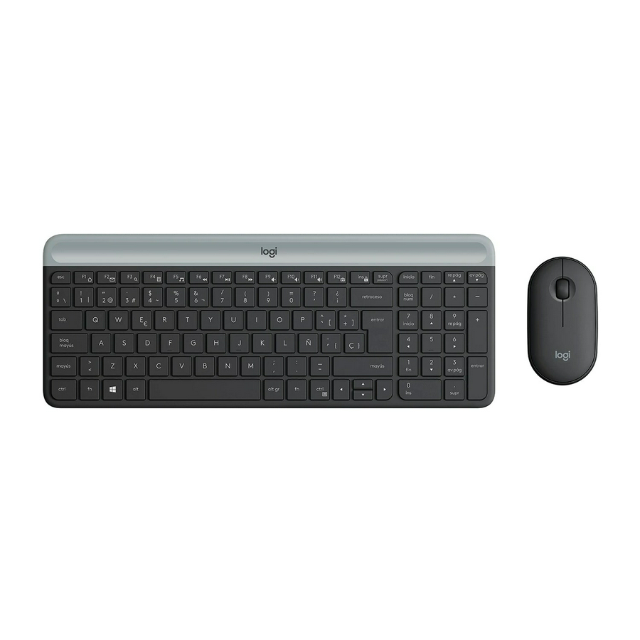 Combo Teclado y Mouse Logitech MK470 Slim inalámbricos Negro