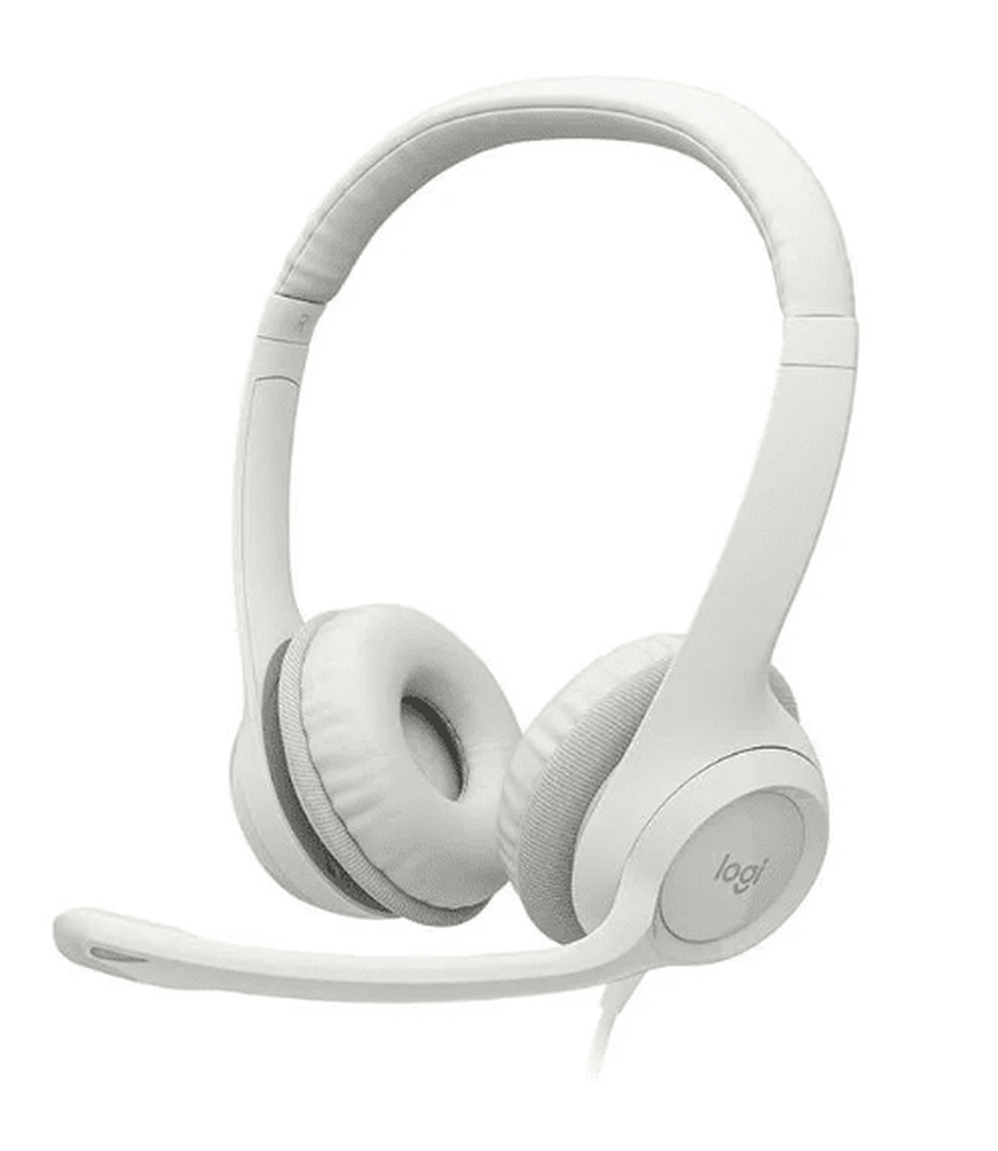 DIADEMA LOGITECH H390 - USB - CON MICROFONO - PERMITE CONTROLAR EL VOLUMEN - BLANCA