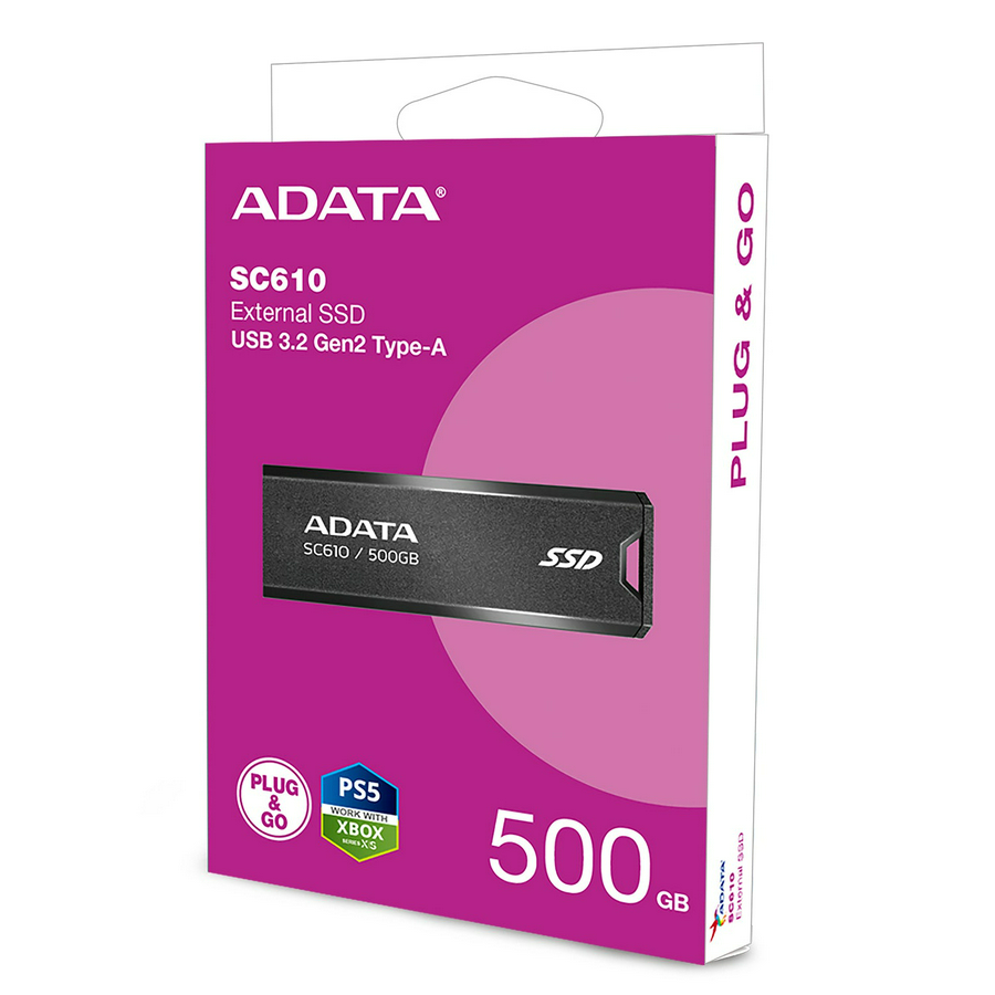 Disco Solido Externo Adata SC610 500GB Usb 3.2 Gen2