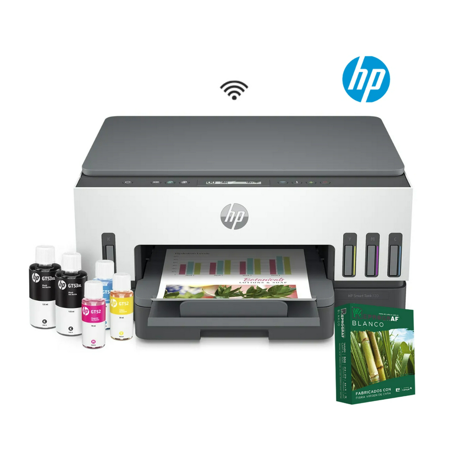 Impresora Multifuncional HP Smart Tank 720 + RESMA | TS Online