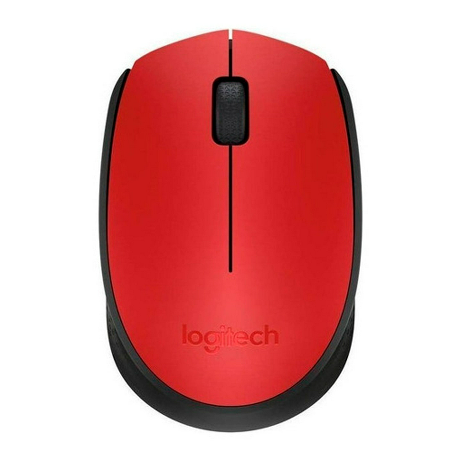 Mouse Inalámbrico Logitech M170 Rojo Y Negro