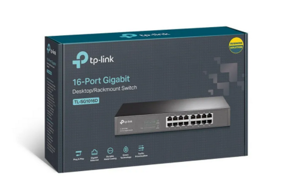 SWITCH TP-LINK 16 PUERTOS TL-SG1016D ESCRITORIO / RACK