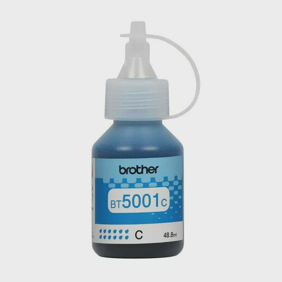 TINTA BROTHER BT5001C CYAN - 48,8ML - COMPATIBLE CON T520W - T720W - T920W