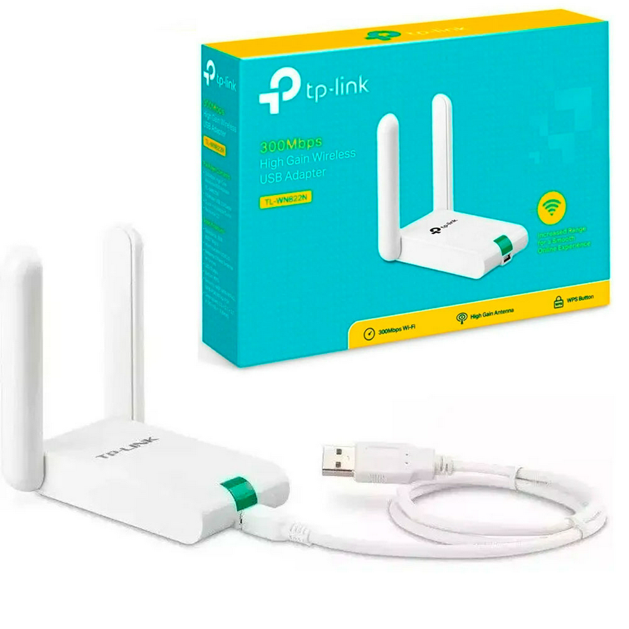 Tp-link Tl-wn822n Adaptador De Red Rompemuros Usb 300 Mbps