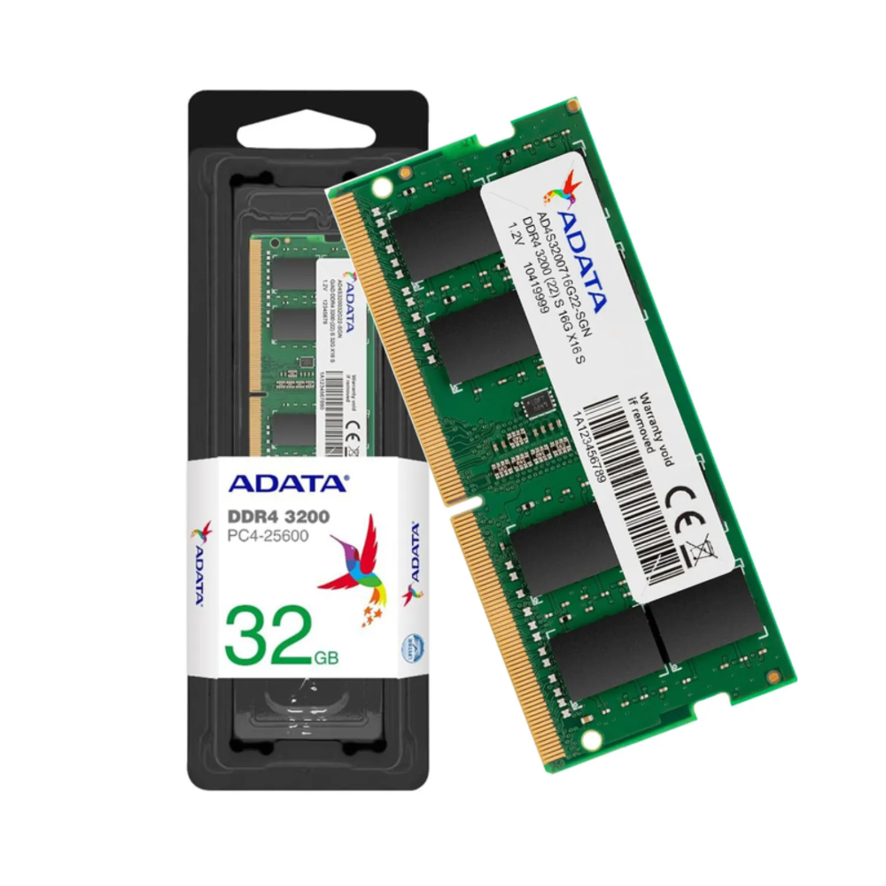 Memoria ADATA RAM portátil DDR4 32GB 3200MHz para mejorar rendimiento en laptops