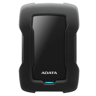 Disco duro externo ADATA HD330 5TB color negro con carcasa de silicona antigolpes