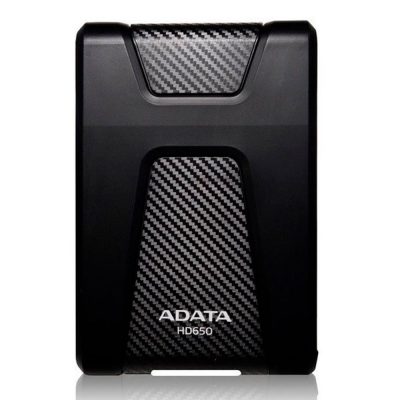Disco Duro Externo ADATA AHD650 1TB color negro con diseño deportivo resistente