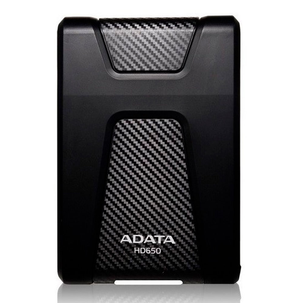 Disco Duro Externo ADATA AHD650 1TB color negro con diseño deportivo resistente
