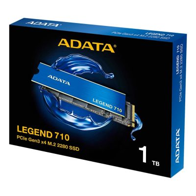 SSD Adata Legend 710 1TB PCIe Gen3 M.2 con disipador de calor para PC y laptops