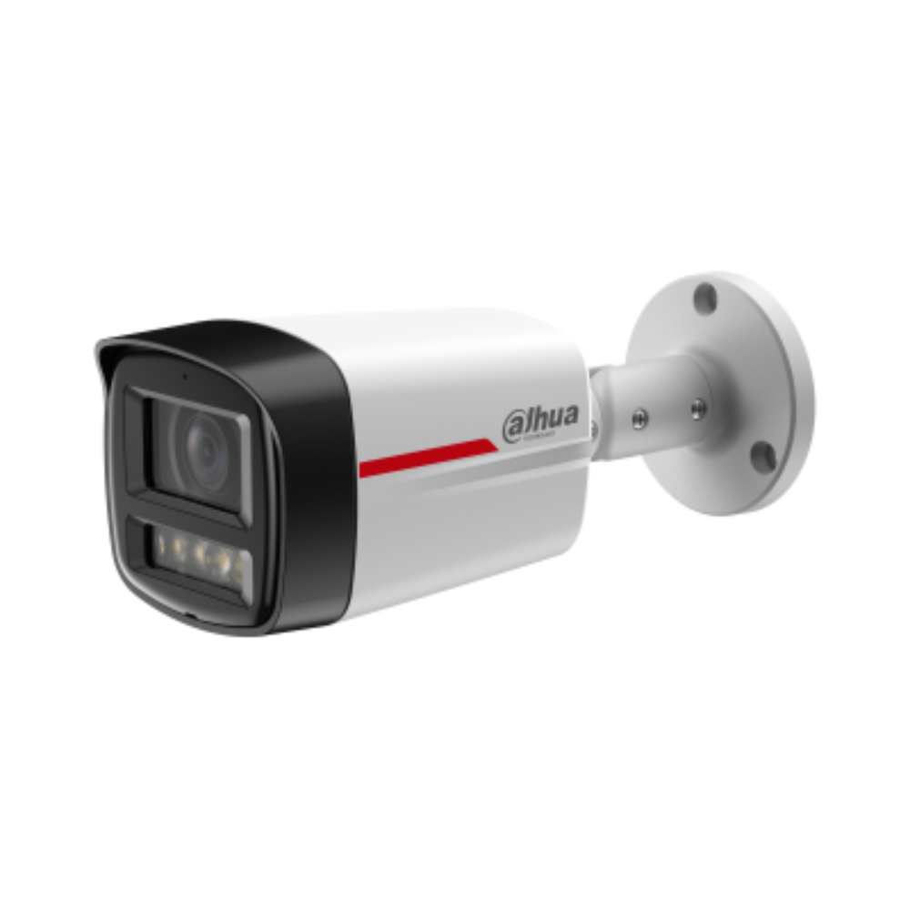 Cámara IP Bullet de 4MP / WizColor /WizSense/ equipada con IA/ SMD Plus/ Lente de 2.8 mm/ micrófono integrado/ Protección perimetral/ Ranura MicroSD, WDR real de 120 dB y PoE. Certificación IP67/