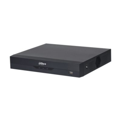 Grabador DVR Penta-brid de 16 canales BNC analógicos hasta 5 MP + hasta 8 canales IP adicionales (total 24 canales IP, hasta 6 MP por canal)/ IA integrada AcuPick, Perimeter Protection, SMD Plus, Face Recognition, AI Codin/Compresión de video Smart H.265+, H.265, dual-stream/Conectividad adicional Cámaras Wi-Fi/ Soporta hasta 10 TB/ 1 bahia/ No in