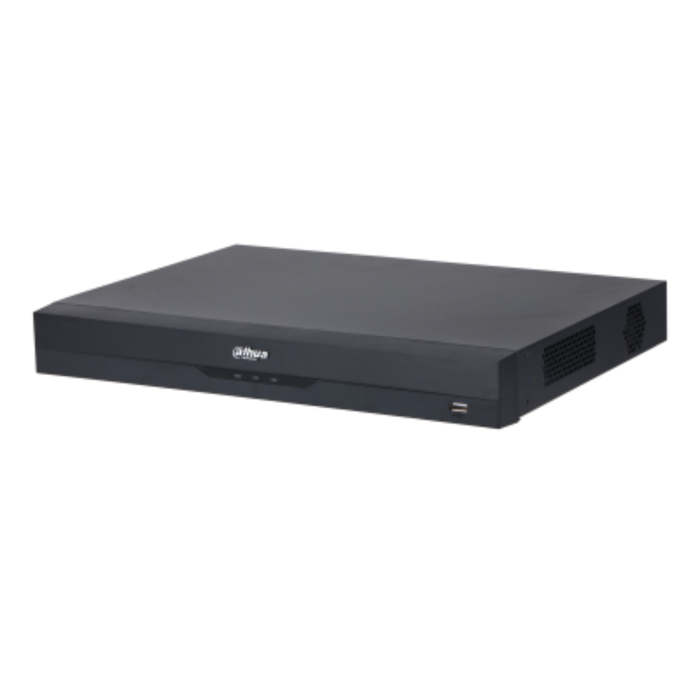 Grabador NVR de 32 canales IP, compatible con cámaras hasta 32 MP/ Soporta compresión Smart H.265+/H.264+/salida de video HDMI 8K y VGA/Capacidad de decodificación hasta 40 canales 1080p/funciones IA avanzadas reconocimiento facial, protección perimetral/conteo de personas y búsqueda inteligente AcuPick/