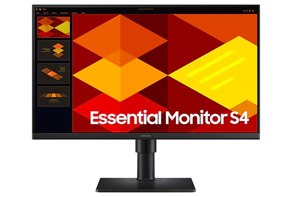 Monitor Samsung 24″ S4 100Hz IPS – Pantalla sin Bordes y Altura Ajustable