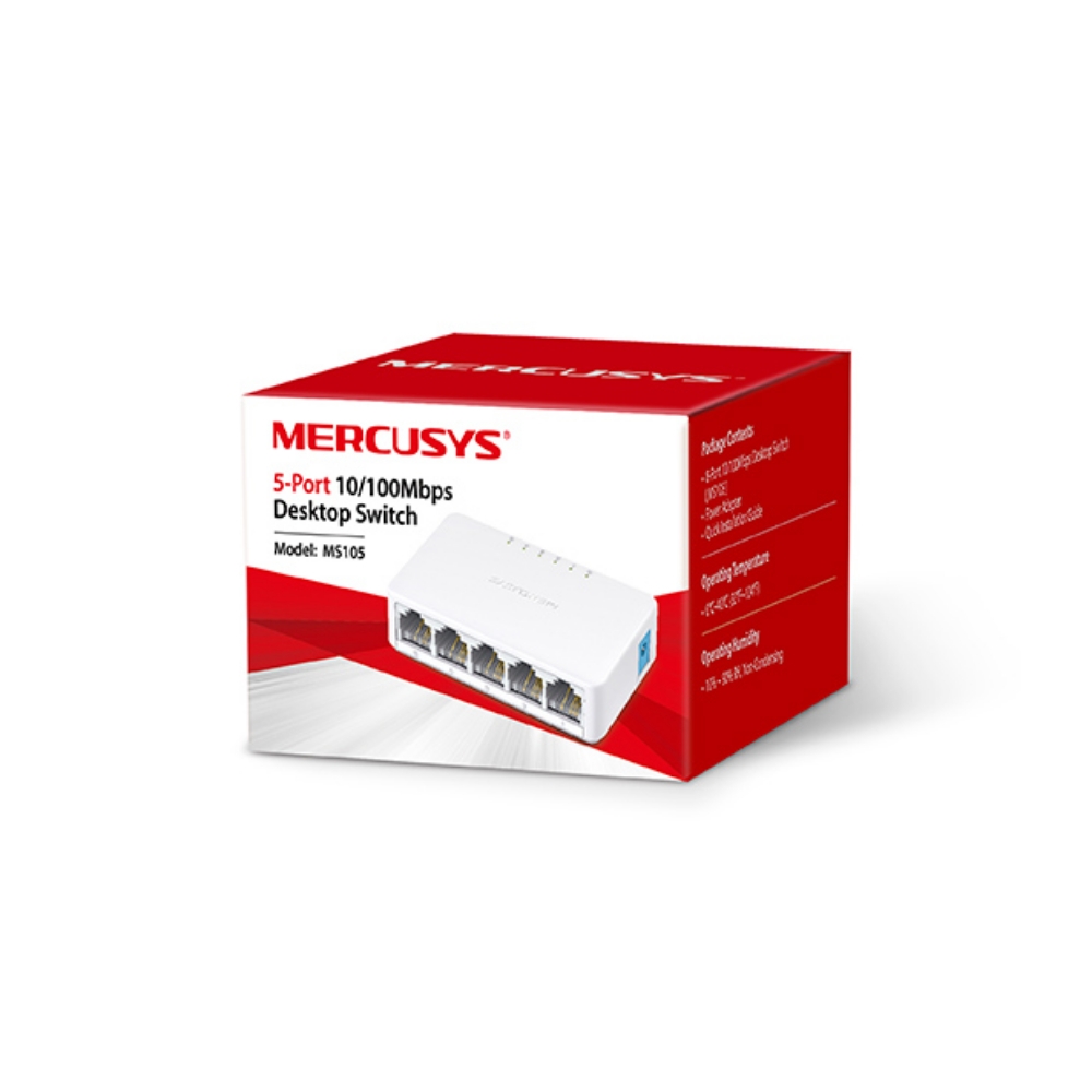 Switch De Escritorio Mercusys Ms105 5 Puertos 10/100 Mbps - Image 2