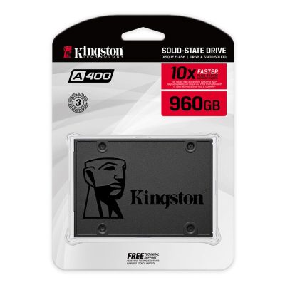SSD Kingston A400 960GB 2.5 pulgadas color negro, disco de estado sólido para acelerar computadores